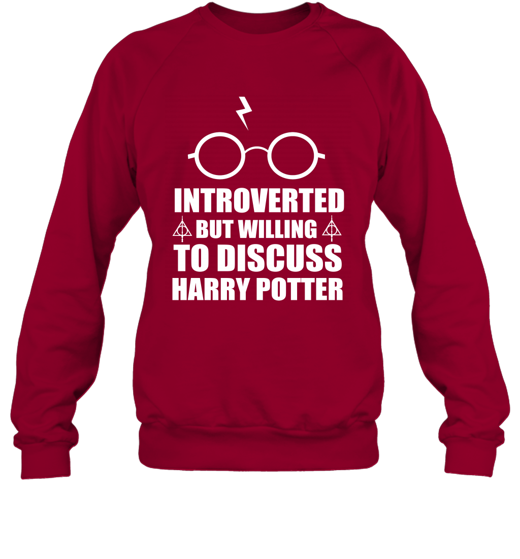 Introverted But Willing To Discuss Harry Potter Sweatshirt Sweatshirt Cardinal Red
