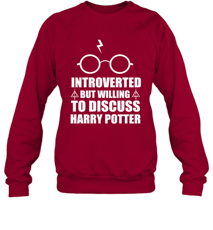 Introverted But Willing To Discuss Harry Potter Sweatshirt Sweatshirt Cardinal Red