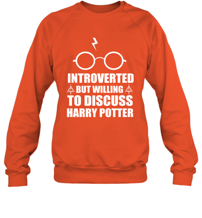 Introverted But Willing To Discuss Harry Potter Sweatshirt Sweatshirt Orange