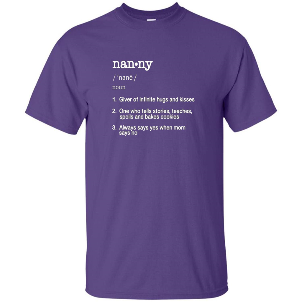 Nanny Definition T-shirt Funny Cool Present Gift T-shirt Purple