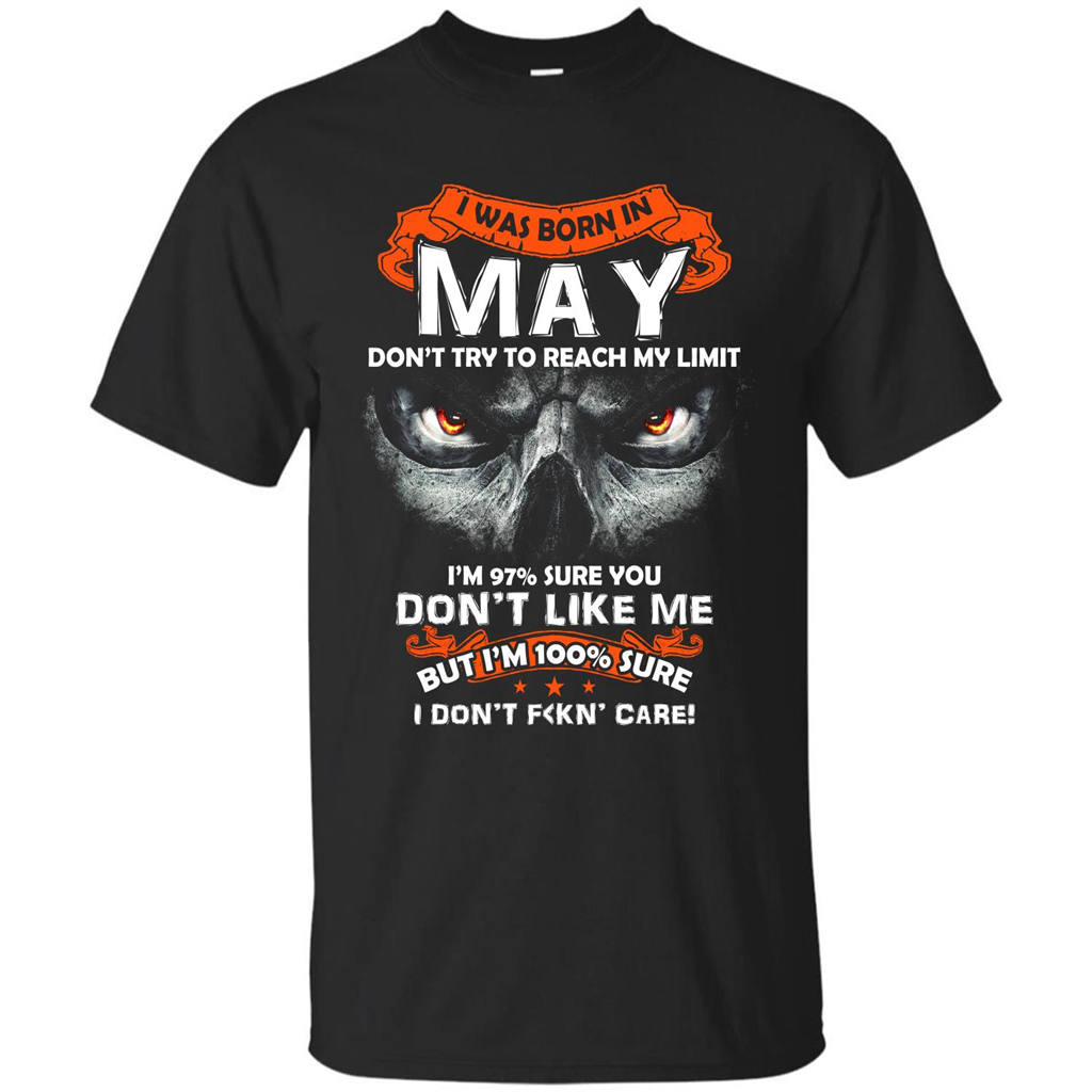 May T-shirt I Was Born In May T-shirt Black
