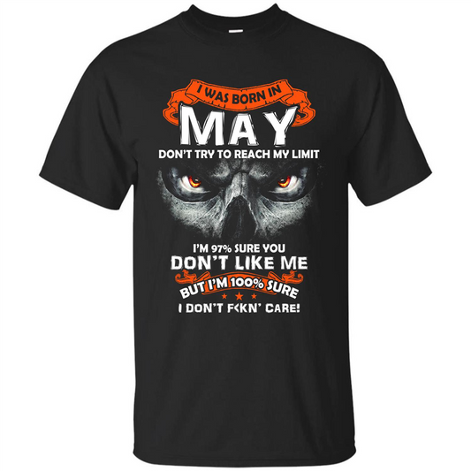 May T-shirt I Was Born In May T-shirt Black
