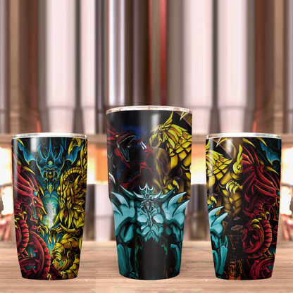Yu-Gi-Oh! Yellow Dragon Winged, Red Dragon Archfiend, Blue-eyes Tumbler