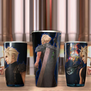 Final Fantasy VII Cloud Video Game Insulated Stainless Steel Tumbler 20oz / 30oz   