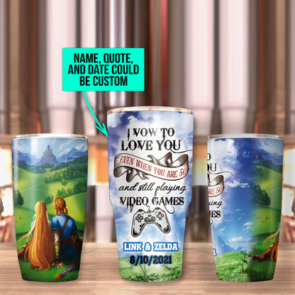 Personalized Couple The legend of Zelda Tumbler