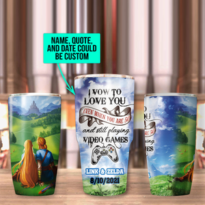 Personalized Couple The legend of Zelda Tumbler   