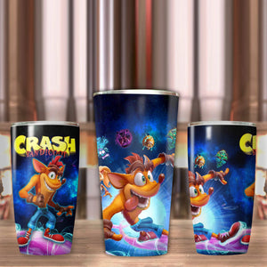 Crash Bandicoot Video Game Insulated Stainless Steel Tumbler 20oz / 30oz   