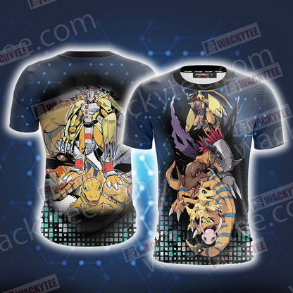 Digimon Evolution of Agumon Unisex 3D T-shirt T-shirt