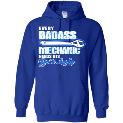 Every Badass Mechanic Needs His Boss Lady T-shirt Royal