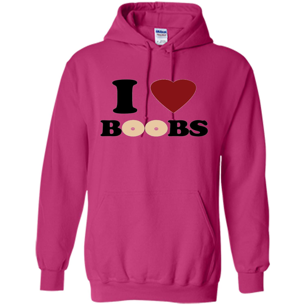 I Love Boobs T-shirt Heliconia