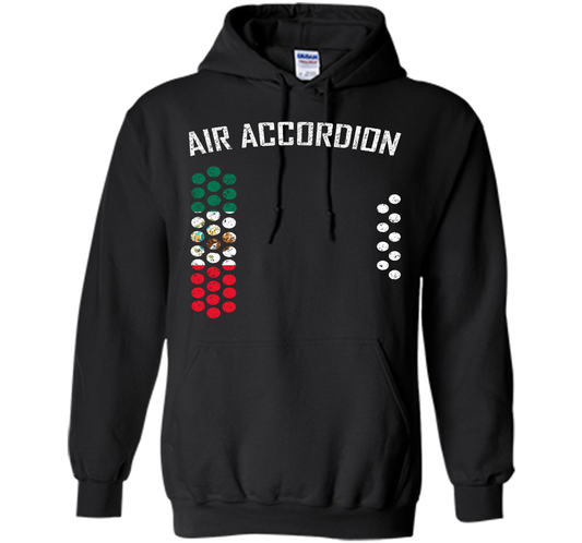 Air Accordion T-shirt The Flag Of Mexico T-shirt Black