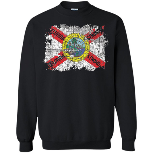Florida Strong T-shirt Florida Distressed Flag T-Shirt Black