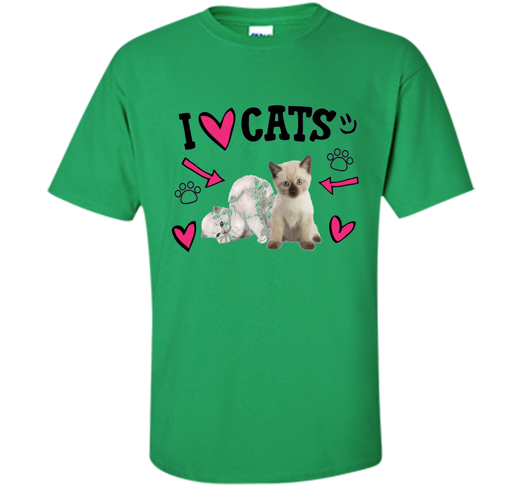 I Love Cats Cute Shirt shirt Irish Green