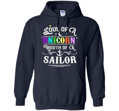 Soul Of A Unicorn Mouth Of A Sailor T-shirt Navy