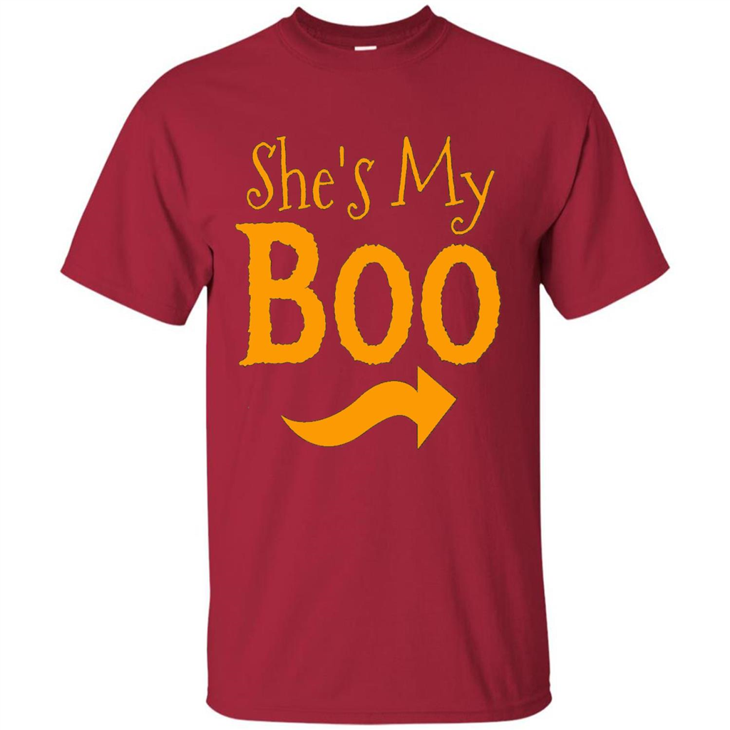 She's My Boo - Halloween Couples T-shirts For Him and Her Cardinal