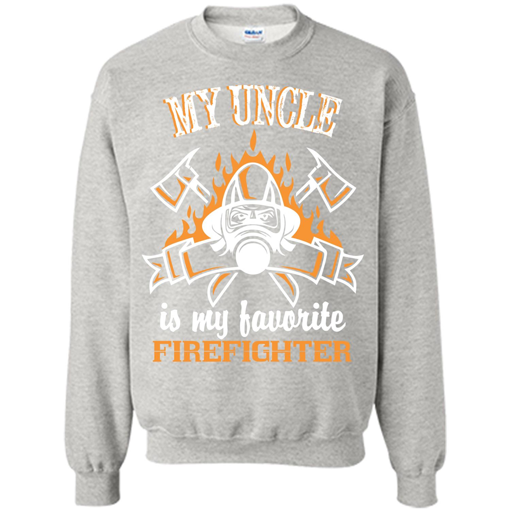 Firefighter Uncle T-shirt My Uncle Is My Favorite Firefighter Ash
