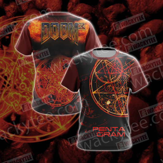 Doom 3 - Pentagram Unisex 3D T-shirt T-shirt