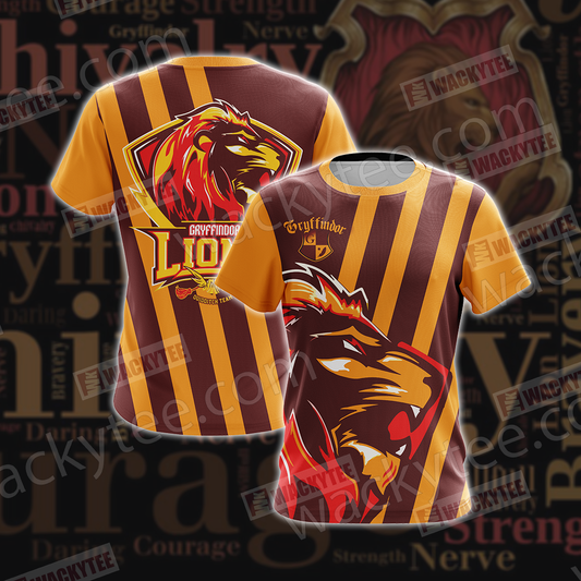 Gryffindor Lion Quidditch Team Harry Potter New Style Unisex 3D T-shirt