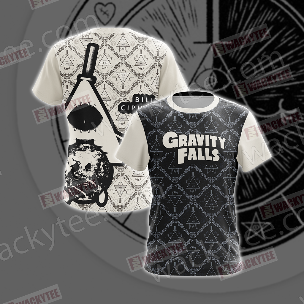 Gravity Falls - Bill Cipher Black And White Unisex 3D T-shirt