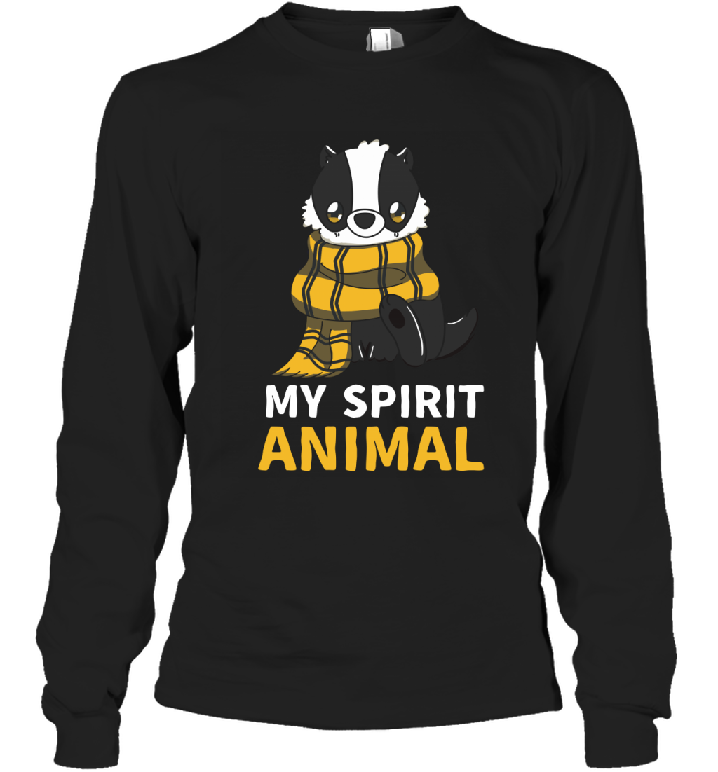 Hufflepuff - My Spirit Animal Harry Potter Long Sleeve T-Shirt Long Sleeve T-Shirt Black