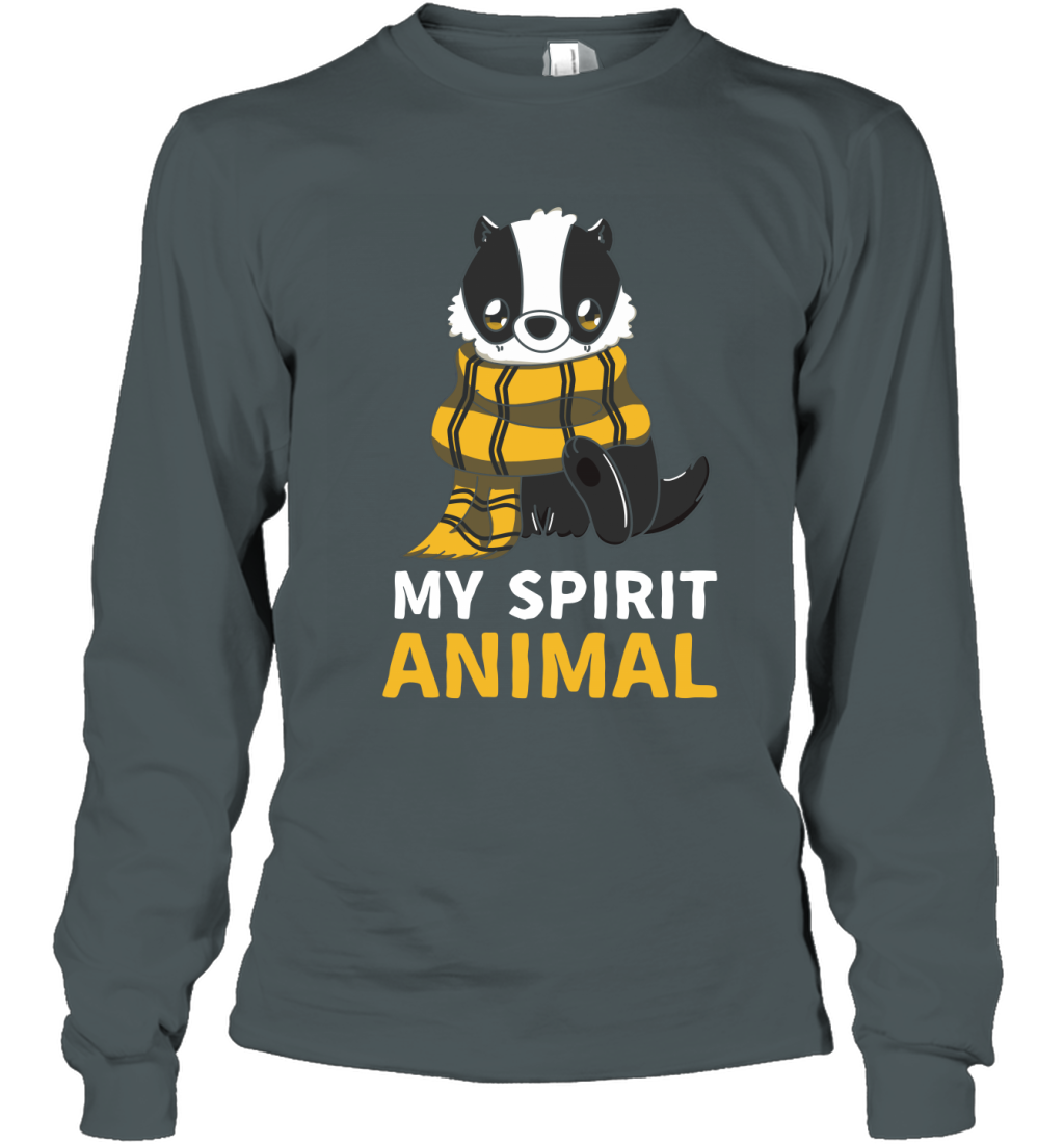 Hufflepuff - My Spirit Animal Harry Potter Long Sleeve T-Shirt Long Sleeve T-Shirt Dark Heather