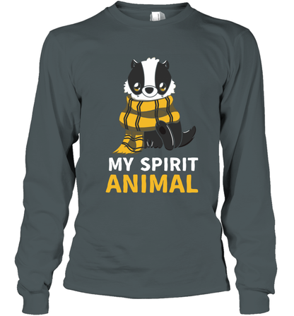 Hufflepuff - My Spirit Animal Harry Potter Long Sleeve T-Shirt Long Sleeve T-Shirt Dark Heather