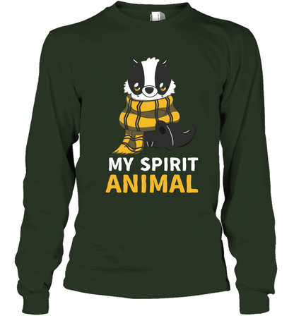 Hufflepuff - My Spirit Animal Harry Potter Long Sleeve T-Shirt Long Sleeve T-Shirt Forest Green