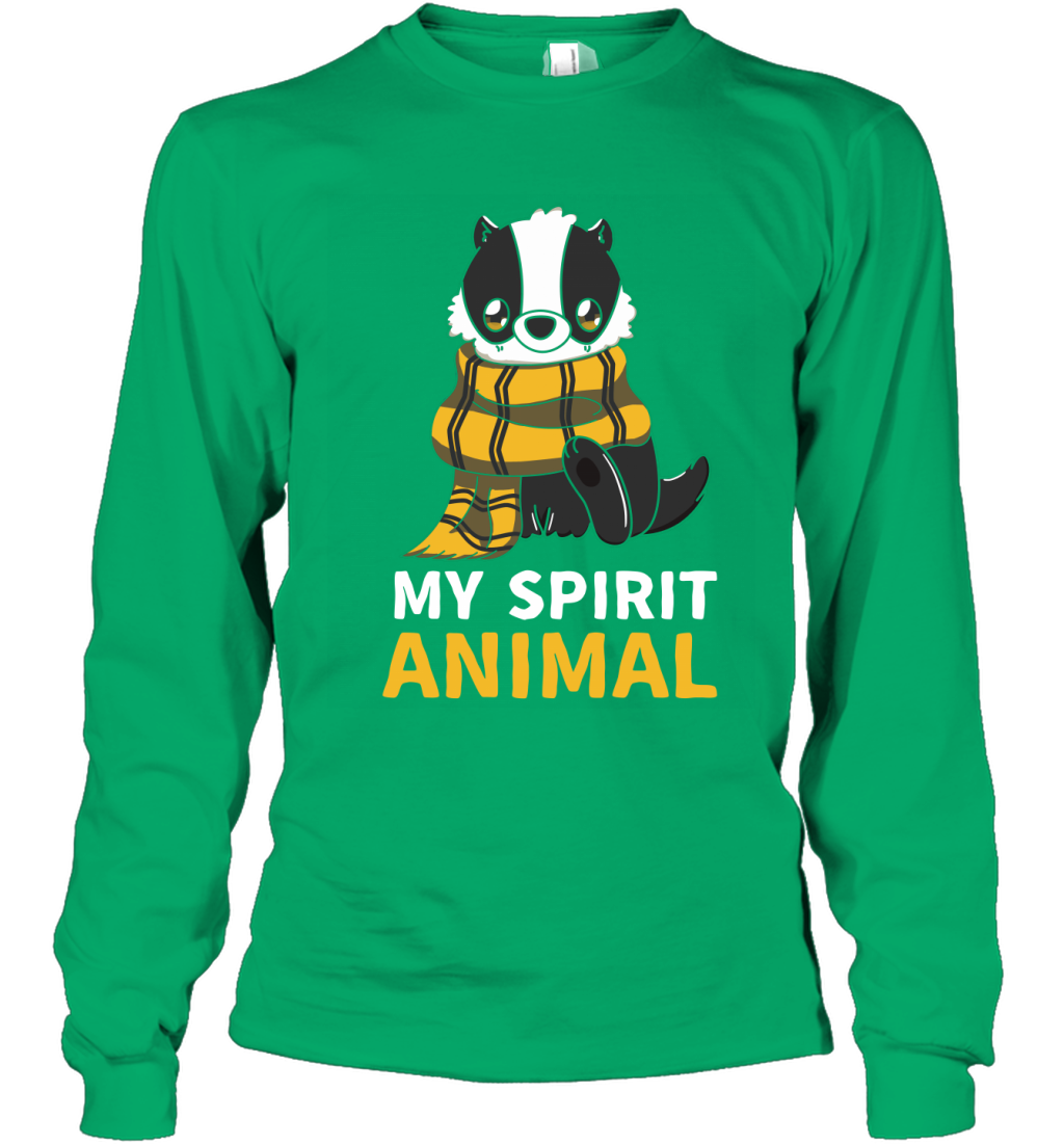 Hufflepuff - My Spirit Animal Harry Potter Long Sleeve T-Shirt Long Sleeve T-Shirt Irish Green