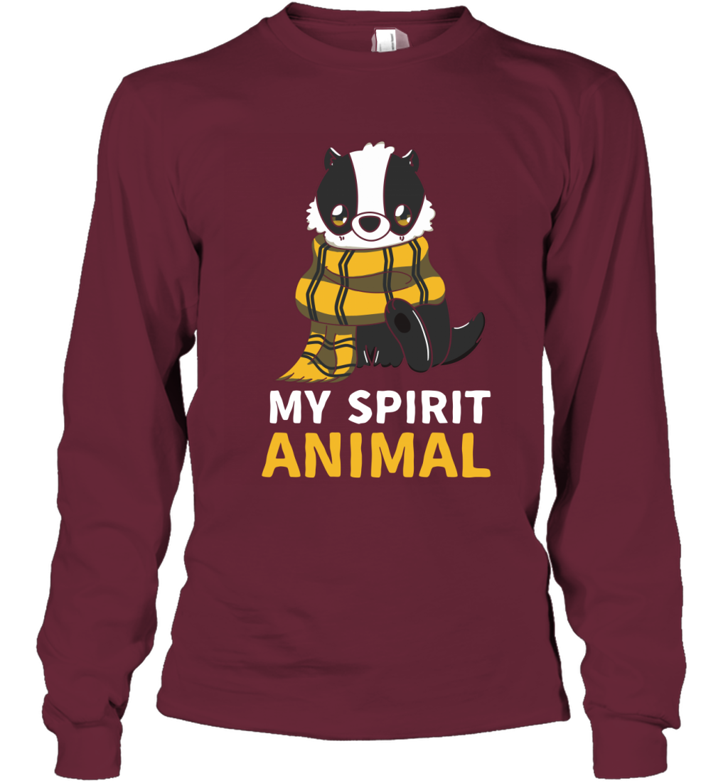 Hufflepuff - My Spirit Animal Harry Potter Long Sleeve T-Shirt Long Sleeve T-Shirt Maroon