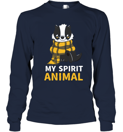 Hufflepuff - My Spirit Animal Harry Potter Long Sleeve T-Shirt Long Sleeve T-Shirt Navy