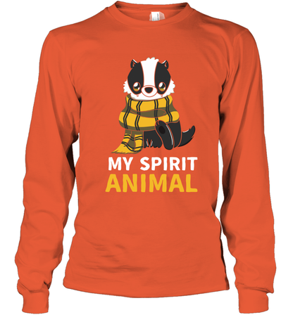 Hufflepuff - My Spirit Animal Harry Potter Long Sleeve T-Shirt Long Sleeve T-Shirt Orange