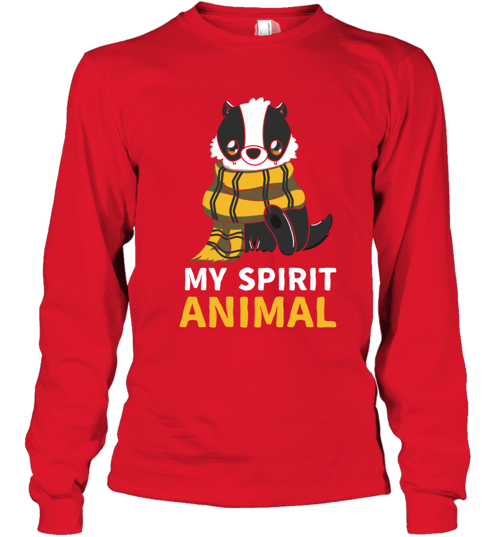 Hufflepuff - My Spirit Animal Harry Potter Long Sleeve T-Shirt Long Sleeve T-Shirt Red