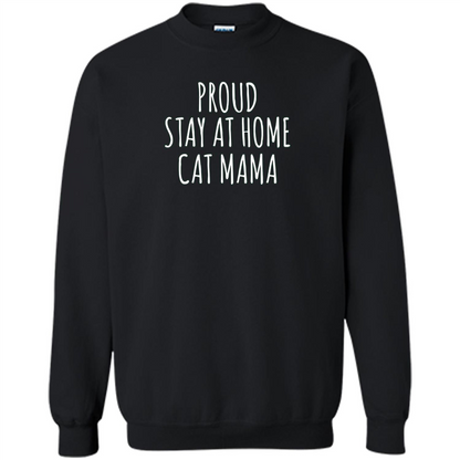 Cat Mama T-shirt Proud Stay At Home Black