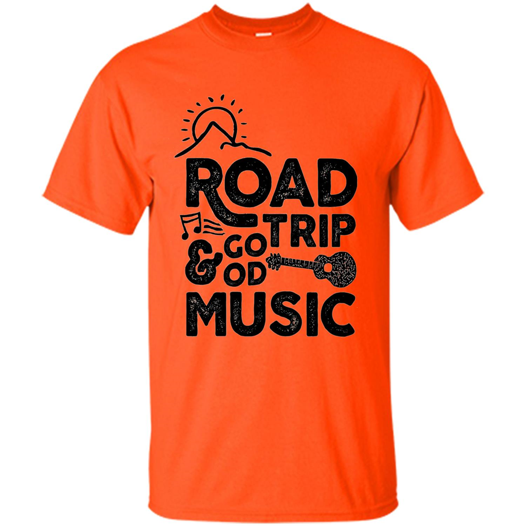 Summer T-shirt Road Trip And Good Music Orange