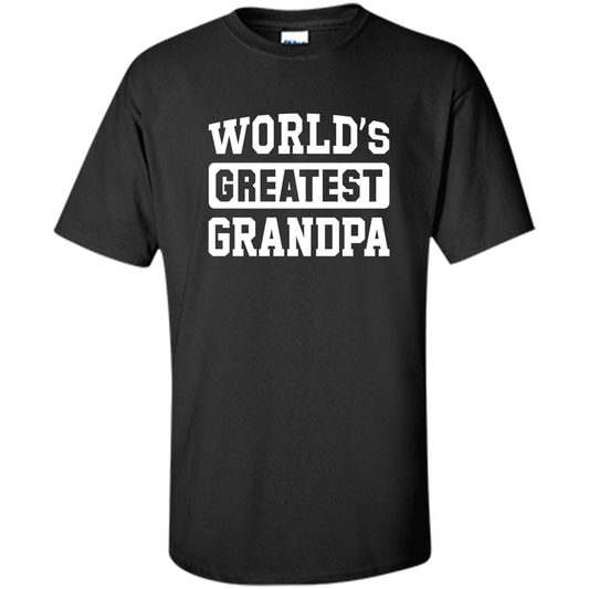 Men's World's Greatest Grandpa T-shirt Black