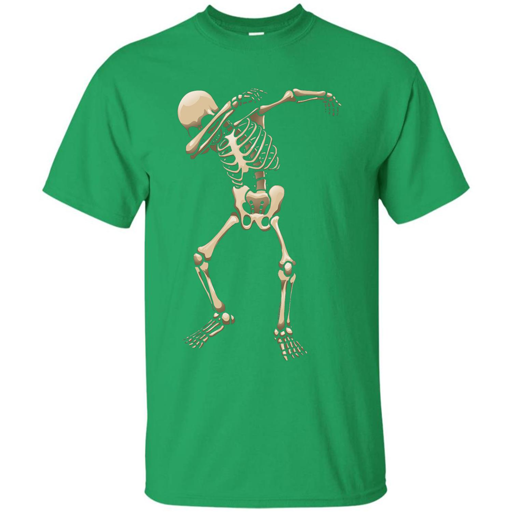 Halloween T-shirt Dabbing Skeleton T-shirt Irish Green