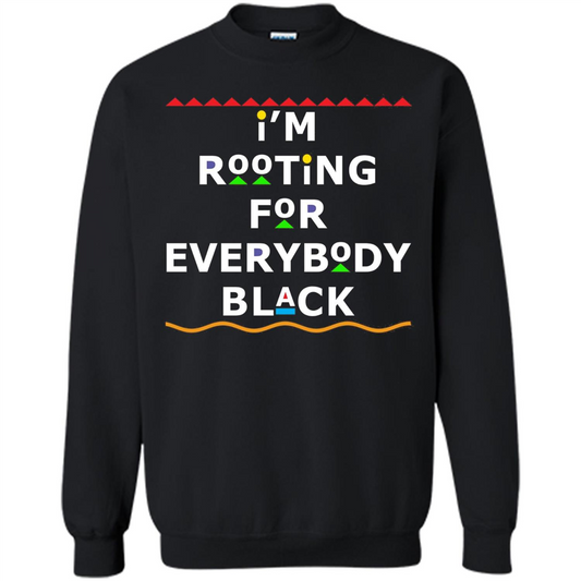 I'm Rooting For Everybody Black T-shirt Orange