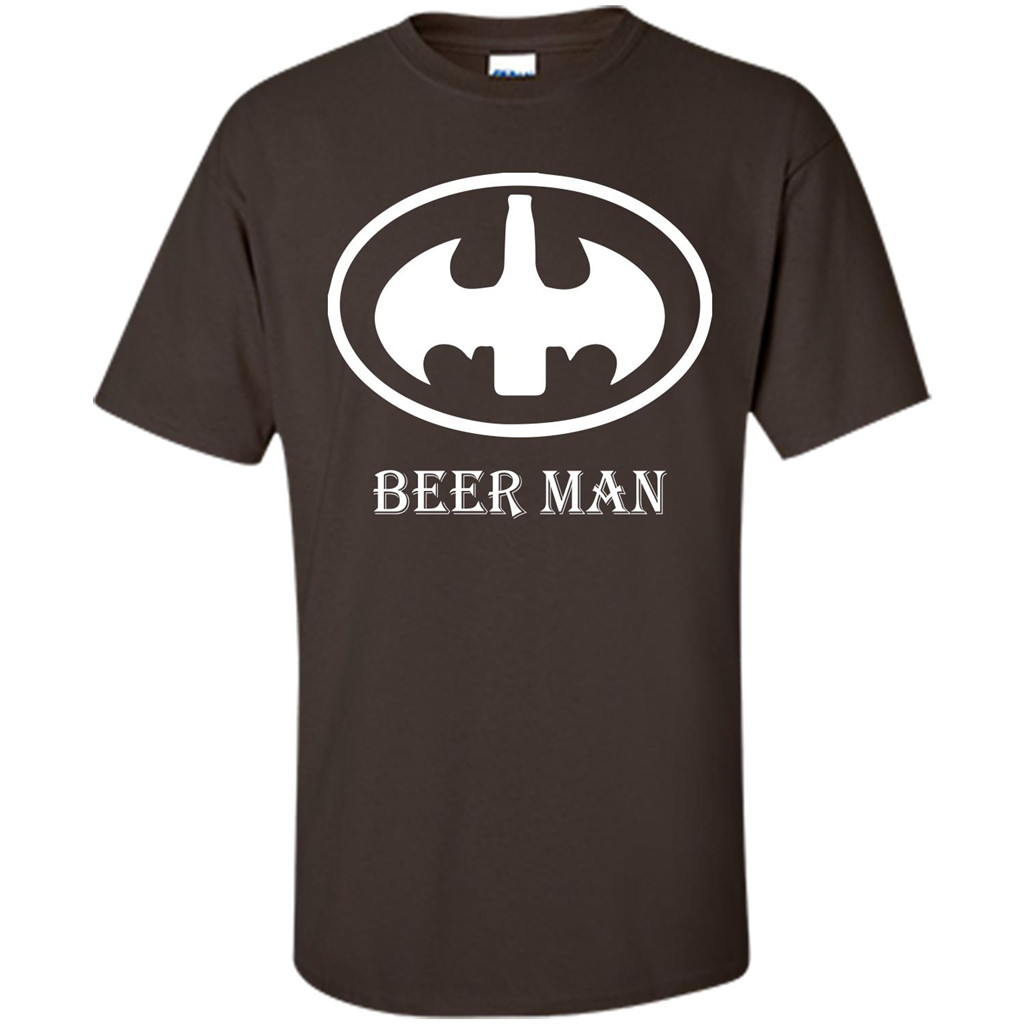 Beer Man T-shirt Funny Logo T-shirt Dark Chocolate