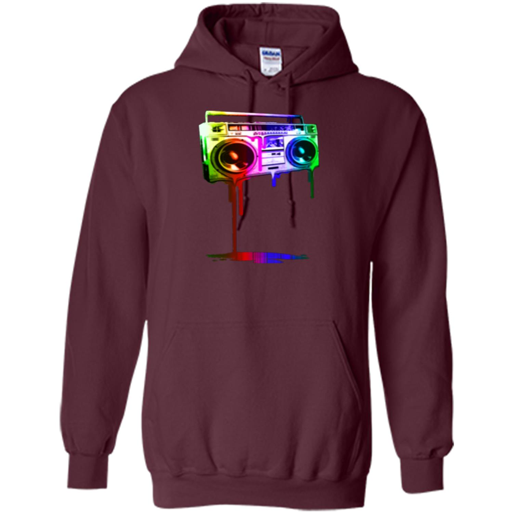 Melting Boombox Digital Rainbow Look Maroon