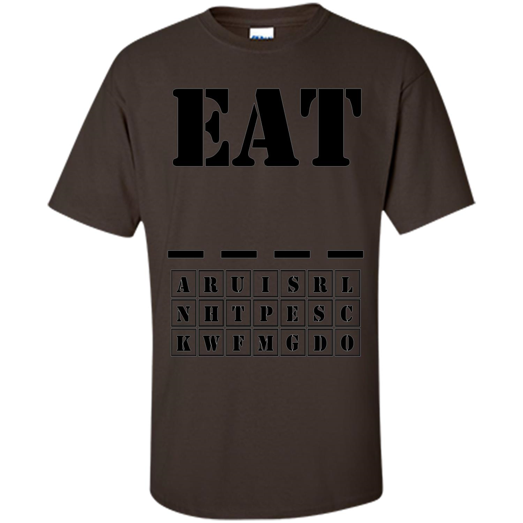 Word Puzzle - Eat (Blank) T-shirt Dark Chocolate