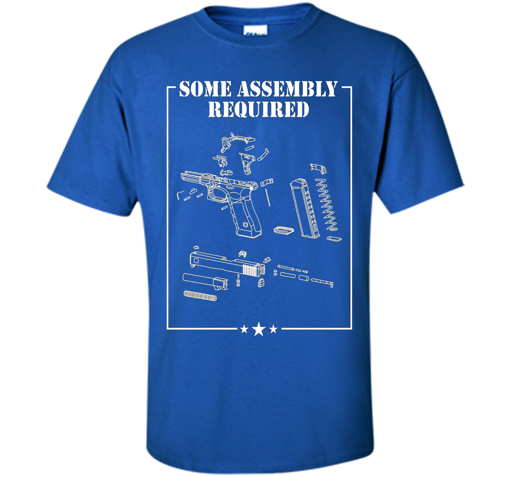 SOME ASSEMBLY REQUIRED SHOOTING RANGE T SHIRT shirt Royal