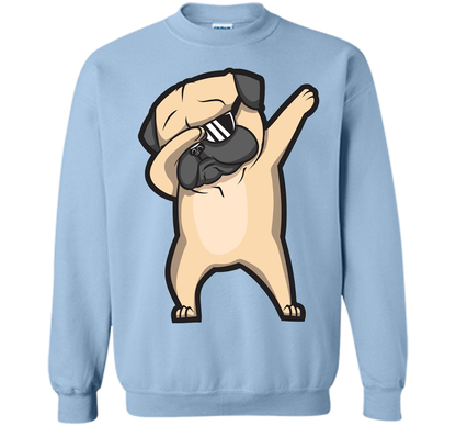 Dabbing Pug Shirt - Cute Funny Dog Dab T-Shirt t-shirt Light Blue