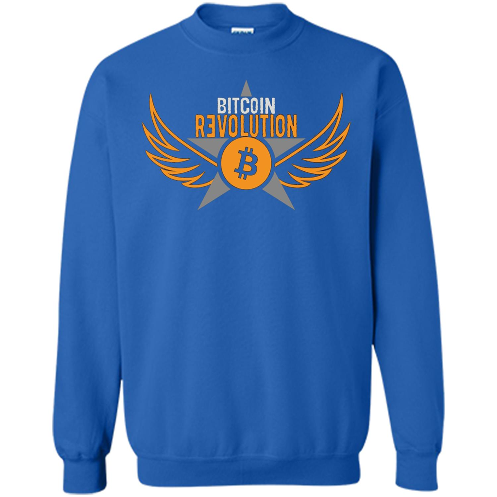 Bitcoin T-shirt Cool Cryptocurrency Revolution BTC Logo T-shirt Royal