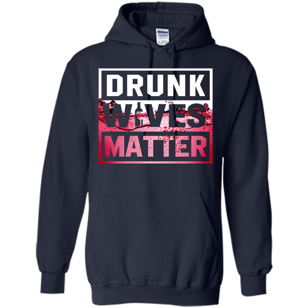 Drunk Wives Matter T-shirt Wine T-shirt Navy