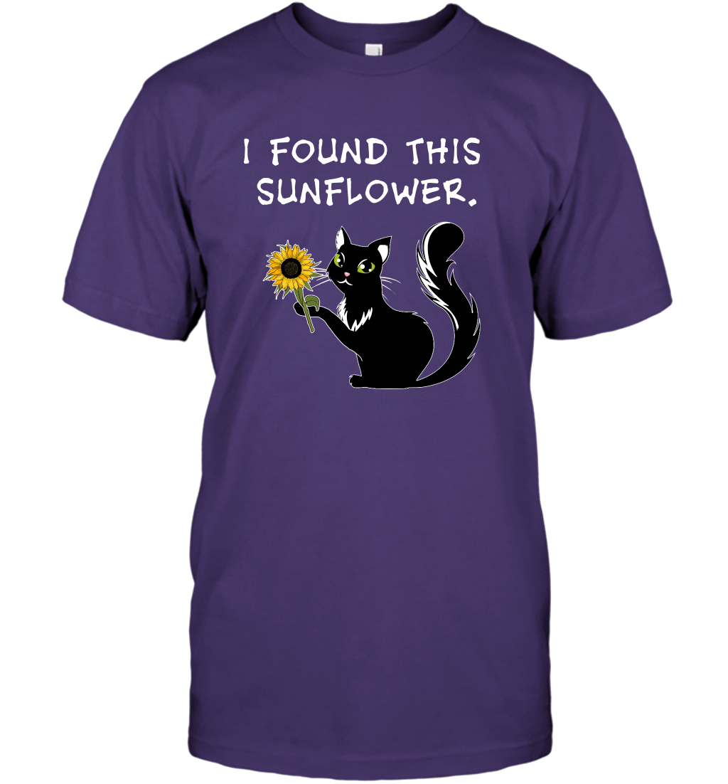 I Found This Sunflower Cat Shirt T-Shirt T-Shirt Purple