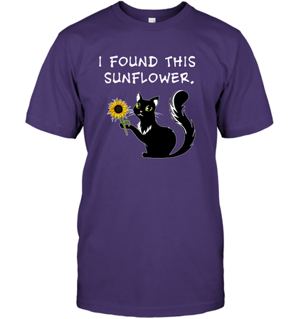 I Found This Sunflower Cat Shirt T-Shirt T-Shirt Purple