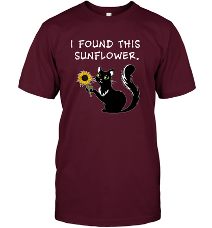 I Found This Sunflower Cat Shirt T-Shirt T-Shirt Maroon