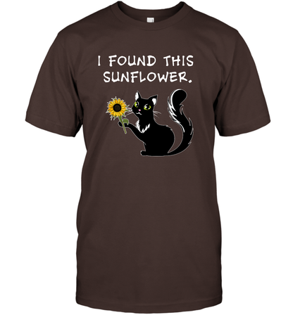 I Found This Sunflower Cat Shirt T-Shirt T-Shirt Dark Chocolate
