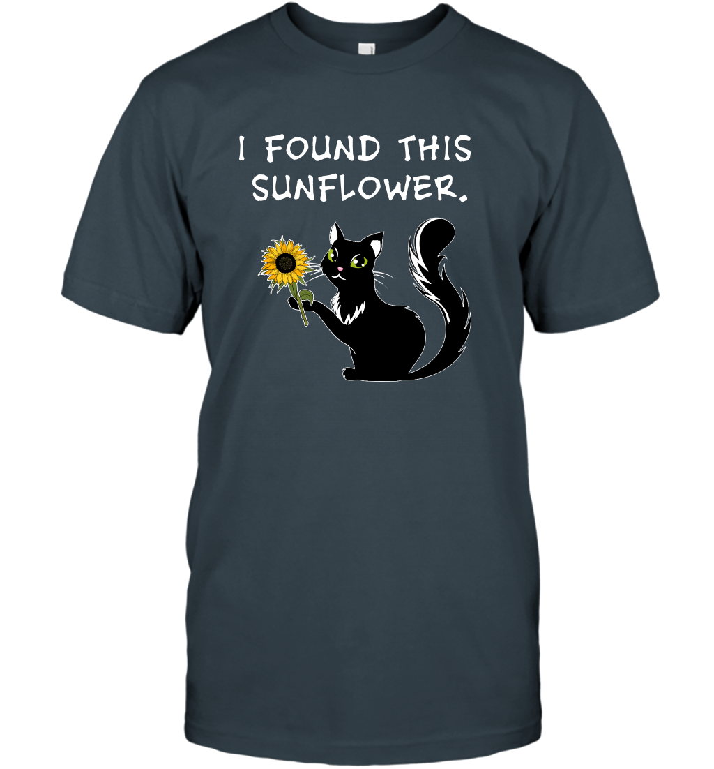 I Found This Sunflower Cat Shirt T-Shirt T-Shirt Charcoal