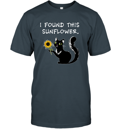 I Found This Sunflower Cat Shirt T-Shirt T-Shirt Charcoal